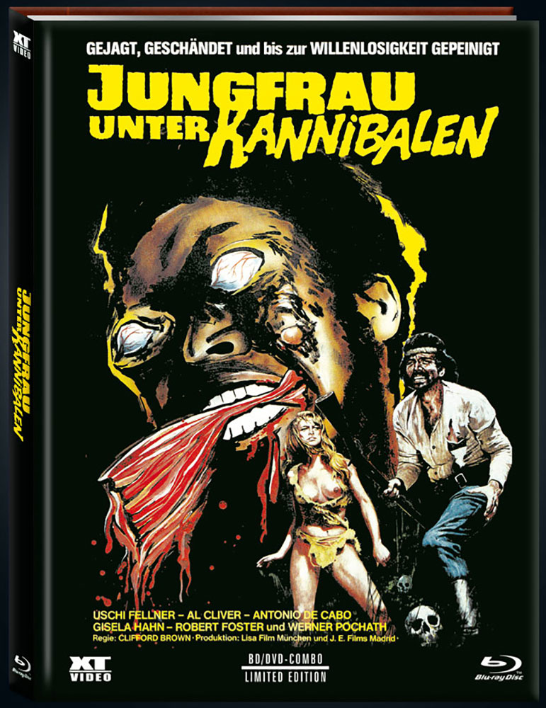 JUNGFRAU UNTER KANNIBALEN (Blu-Ray+DVD) - Cover B - Mediabook - Uncut - Limited 666 Edition