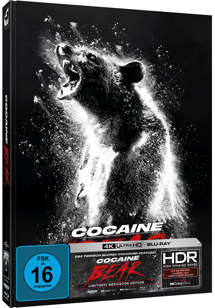 COCAINE BEAR (4K UHD+Blu-Ray) - Cover A - Mediabook - Limited 666 Edition