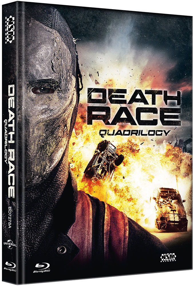 DEATH RACE 1-4 (Blu-Ray) (4Discs) - Cover A - Mediabook - Limited 250 Edition - Uncut