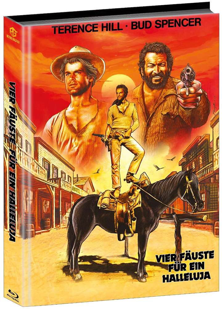 VIER FÄUSTE FÜR EIN HALLELUJA (Blu-Ray+DVD) - Cover A - Mediabook (Wattiert) - Limited 363 Edition