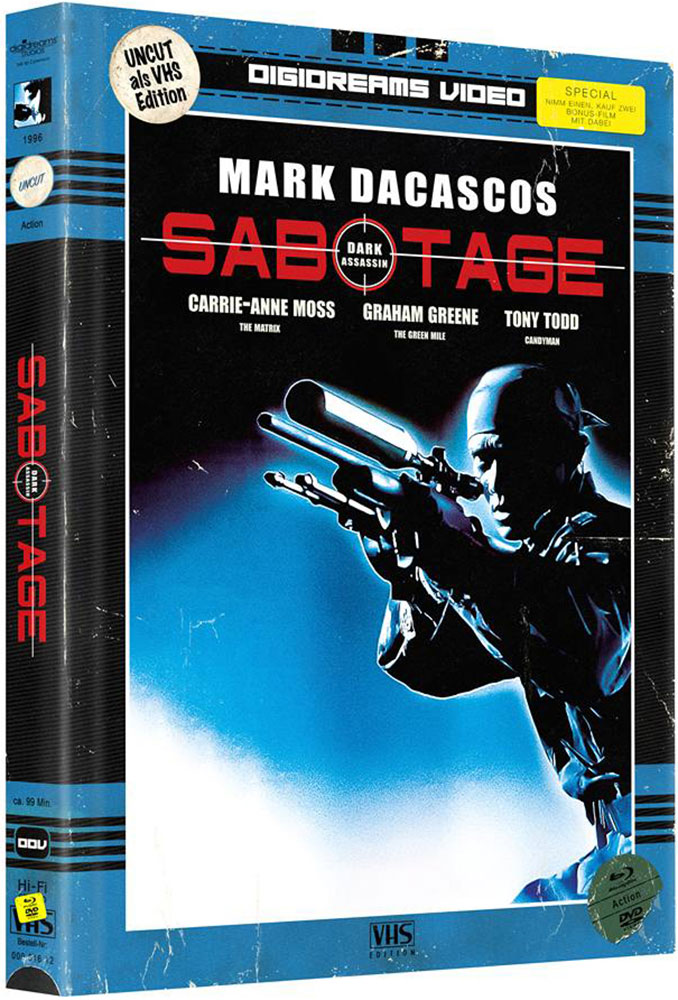 SABOTAGE (2Blu-Ray+2DVD) (4Discs) - Mediabook im VHS Design - Limited 250 Edition + Bonusfilm