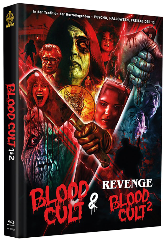 BLOOD CULT 1&2 Double Feature (Blu-Ray) (2Discs) - Cover A - Mediabook (Wattiert) - Limited 99 Edition