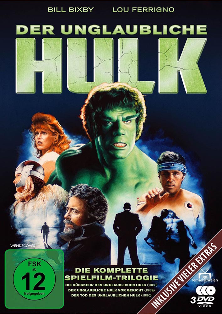 UNGLAUBLICHE HULK, DER - Die komplette Spielfilm-Triologie von 1988-1990 (3DVDs)
