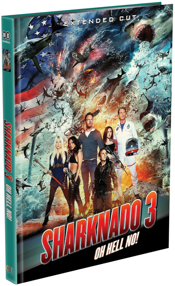 SHARKNADO 3 - OH HELL NO! (Blu-Ray+DVD) - Mediabook - Extended Cut - Limited 999 Edition