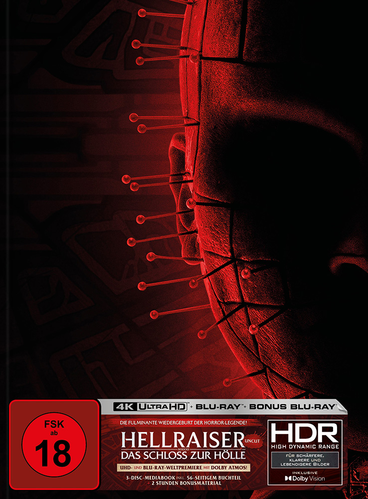 HELLRAISER - DAS SCHLOSS ZUR HÖLLE (4K UHD+2Blu-Rays) - Cover F - Mediabook - Limited 666 Edition