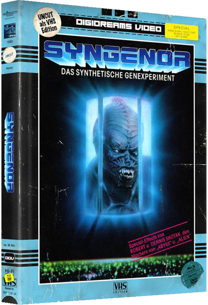 SYNGENOR (2Blu-Ray+2DVD) (4Discs) - Mediabook im VHS Design - Limited 250 Edition + Bonusfilm