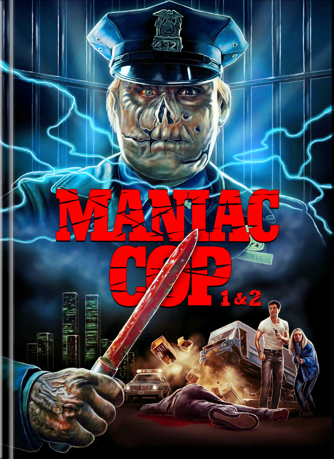 MANIAC COP 1&2 (4K UHD+Blu-Ray) (4Discs) - Cover B - Mediabook - Limited 250 Edition - Uncut