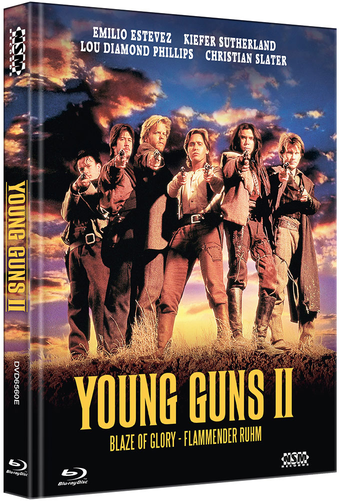YOUNG GUNS 2 - BLAZE OF GLORY - FLAMMENDER RUHM (Blu-Ray+DVD) - Cover E - Mediabook - Limited Edition YOUNG GUNS 2 - BLAZE OF GLORY - FLAMMENDER RUHM (Blu-Ray+DVD) - Cover E - Mediabook - Limited Edition