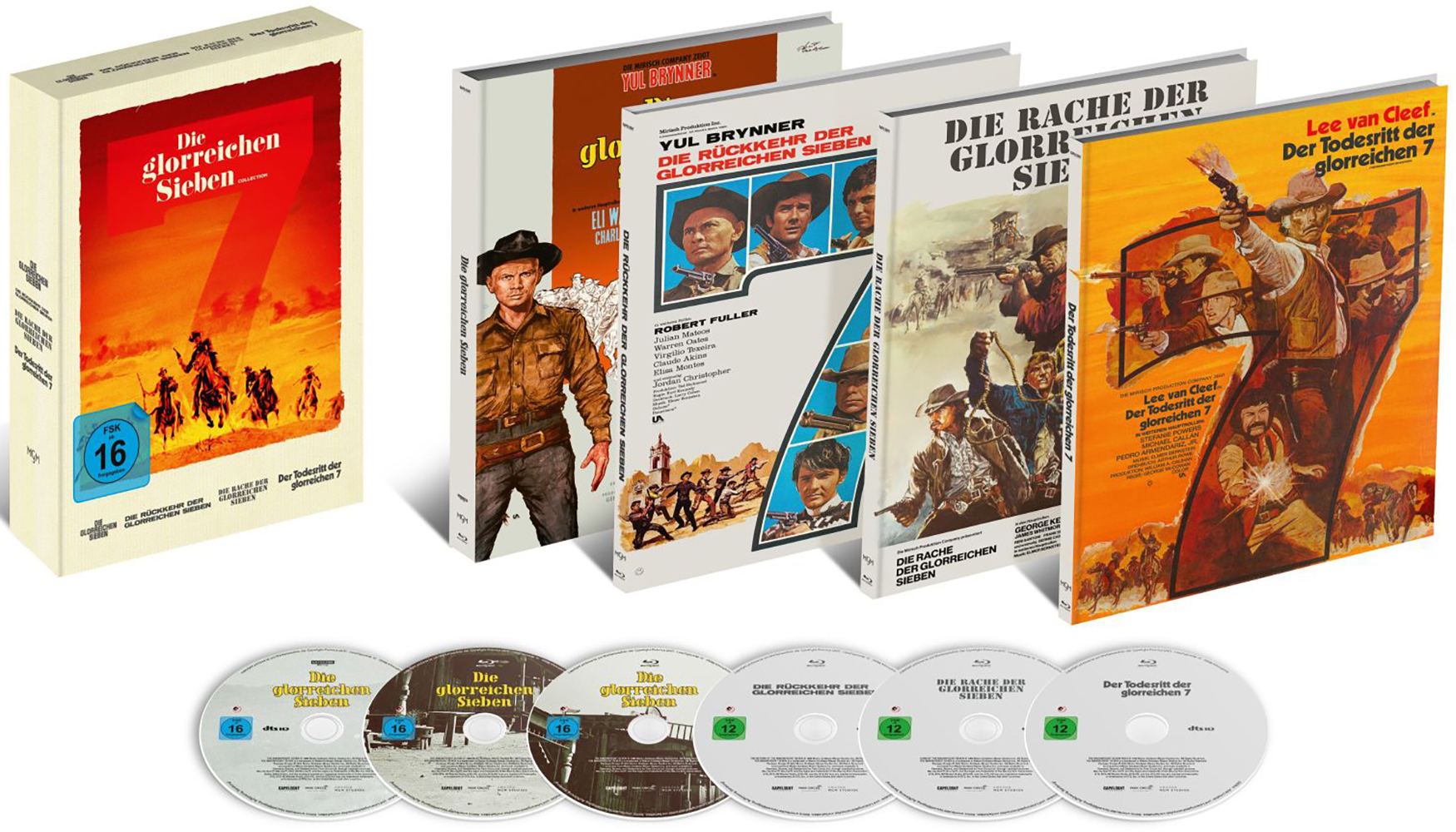 GLORREICHEN SIEBEN COLLECTION, DIE (4K UHD+5Blu-Rays) - Limited 4-Movie Collection Edition - Neuauflage
