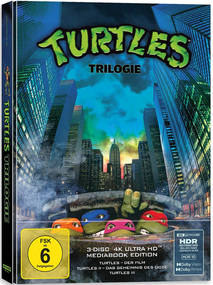 TURTLES TRILOGIE (4K UHD) (3Discs) - Mediabook - Limited Edition