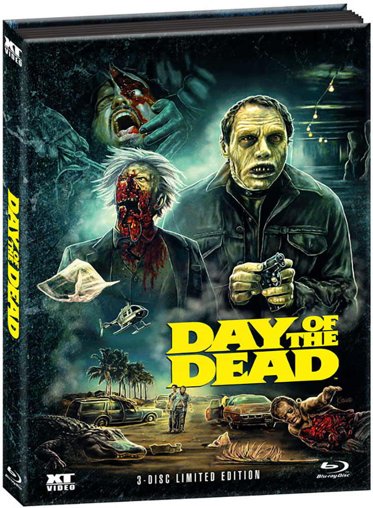 ZOMBIE 2 - DAY OF THE DEAD (Blu-Ray+2DVD) (3Discs) - Motiv #1 - Mediabook (Wattiert) - Limited 1000 Edition - Uncut