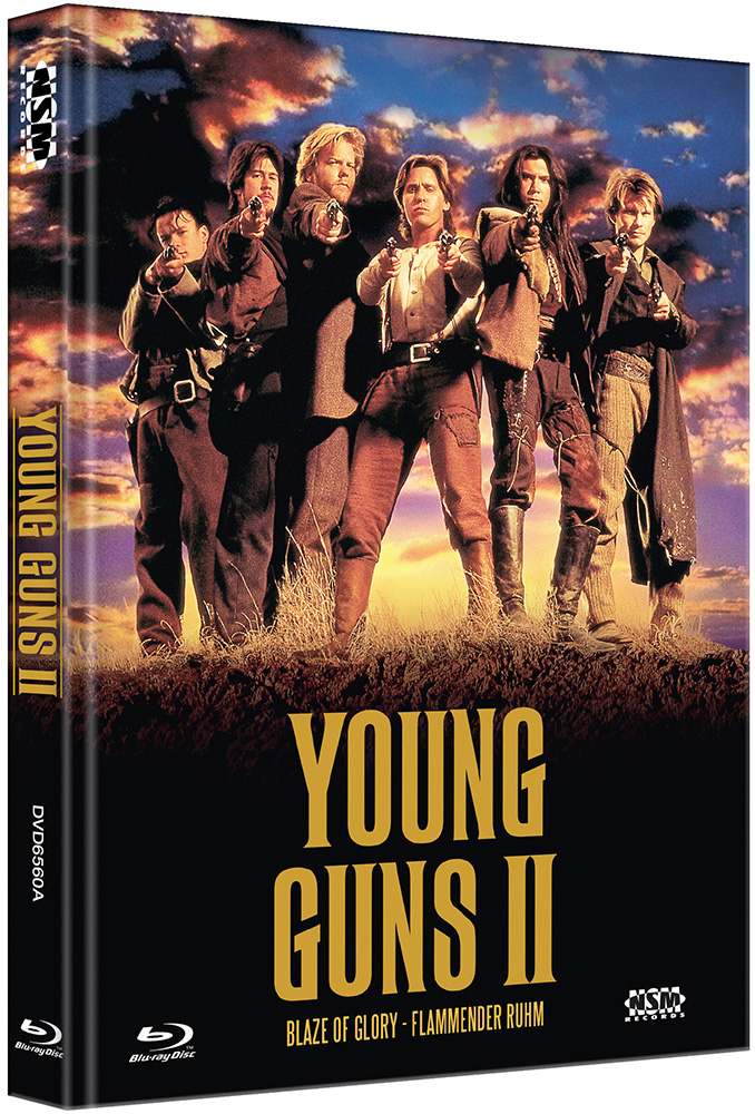 YOUNG GUNS 2 - BLAZE OF GLORY - FLAMMENDER RUHM (Blu-Ray+DVD) - Cover A - Mediabook - Limited 555 Edition