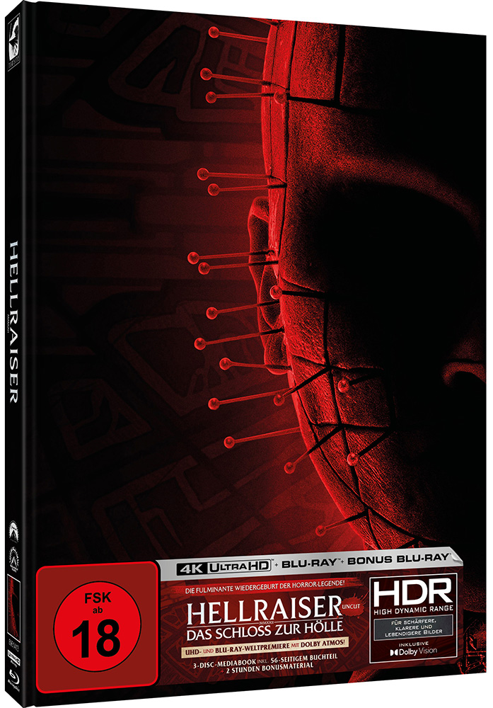 HELLRAISER - DAS SCHLOSS ZUR HÖLLE (4K UHD+2Blu-Rays) - Cover F - Mediabook - Limited 666 Edition