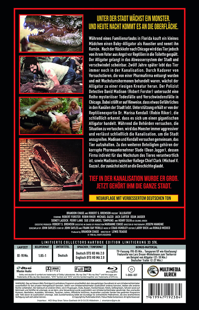 HORROR-ALLIGATOR, DER (Blu-Ray) - große Hartbox - Limited 33 Edition