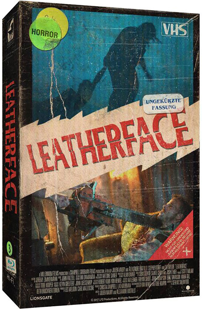 LEATHERFACE (Blu-Ray) - VHS-Edition (2Discs) - Limited 2000 Edition - Uncut