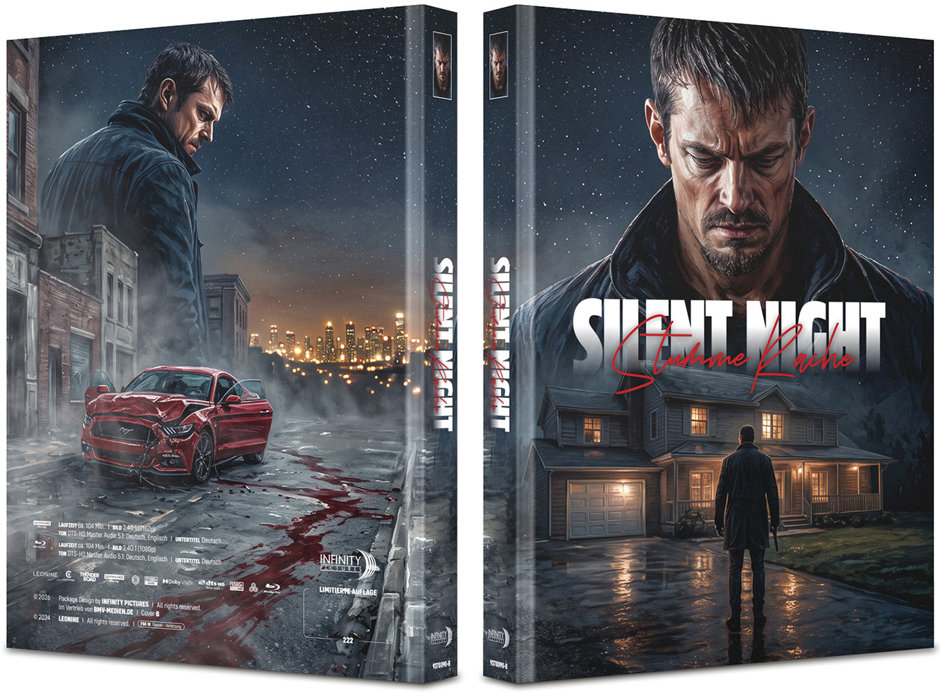 SILENT NIGHT - STUMME RACHE (4K UHD+Blu-Ray) - Cover B - Mediabook - Limited 222 Edition