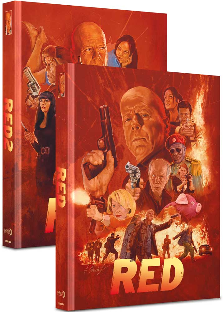 RED & RED 2 (4K UHD+Blu-Ray) (4Discs) - Cover A - Mediabook Bundle - Limited 222 Edition