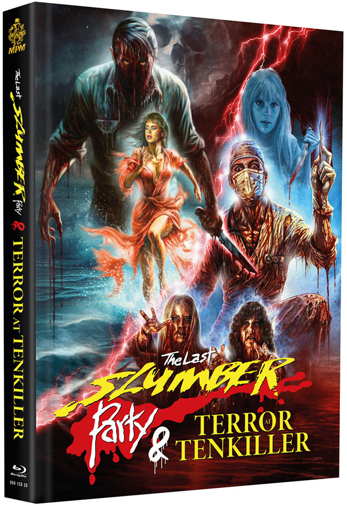 LAST SLUMBER PARTY, THE & TERROR AT TENKILLER Double Feature (Blu-Ray) (4Discs) - Cover B - Mediabook (Wattiert) - Limited 166 Edition