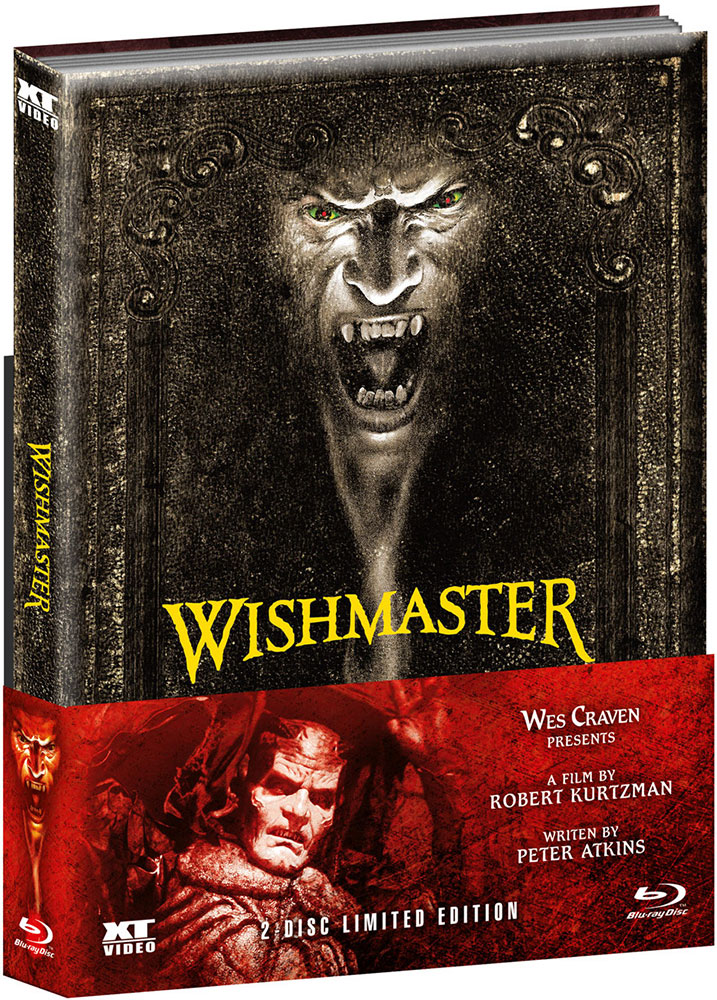 WISHMASTER (Blu-Ray+DVD) - Mediabook (Wattiert) - Limited 666 Edition