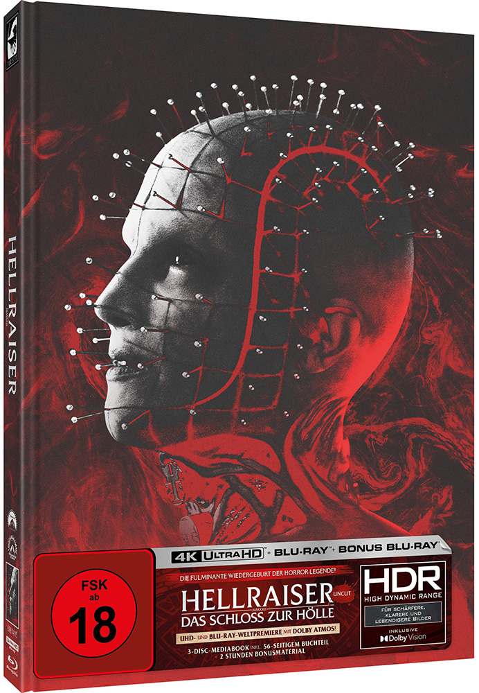 HELLRAISER - DAS SCHLOSS ZUR HÖLLE (4K UHD+2Blu-Rays) - Cover G - Mediabook - Limited 666 Edition
