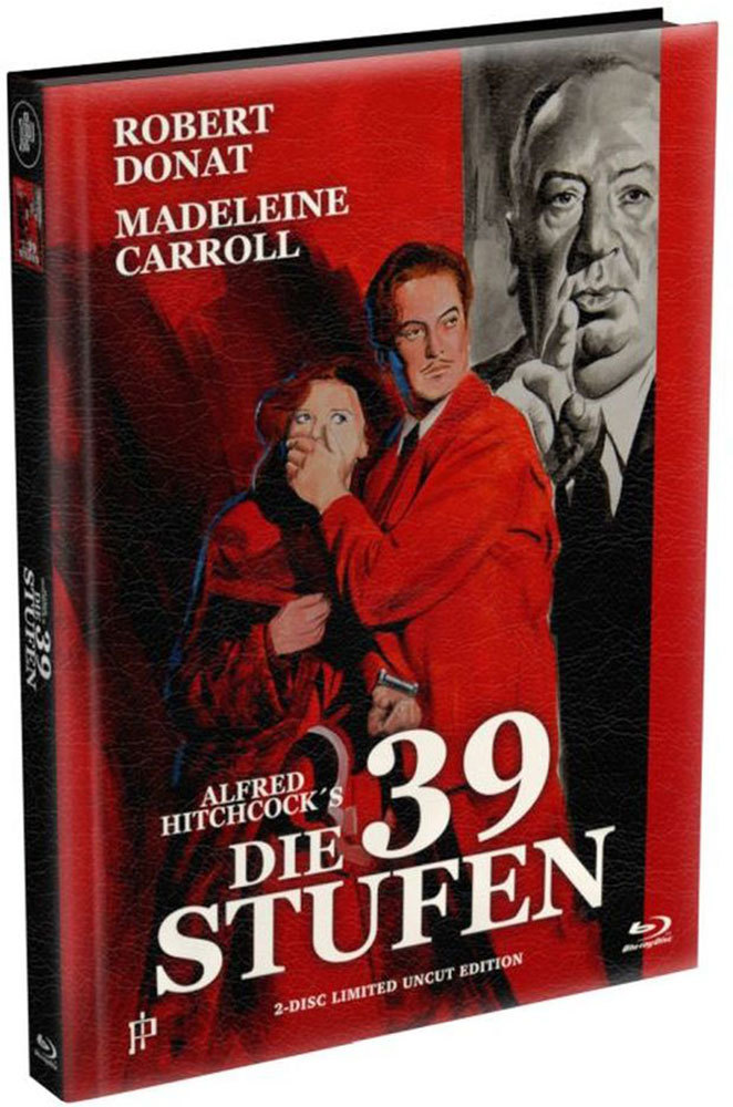 39 STUFEN, DIE (Blu-Ray+DVD) - Mediabook (Wattiert) - Limited 500 Edition - Alfred Hitchcock