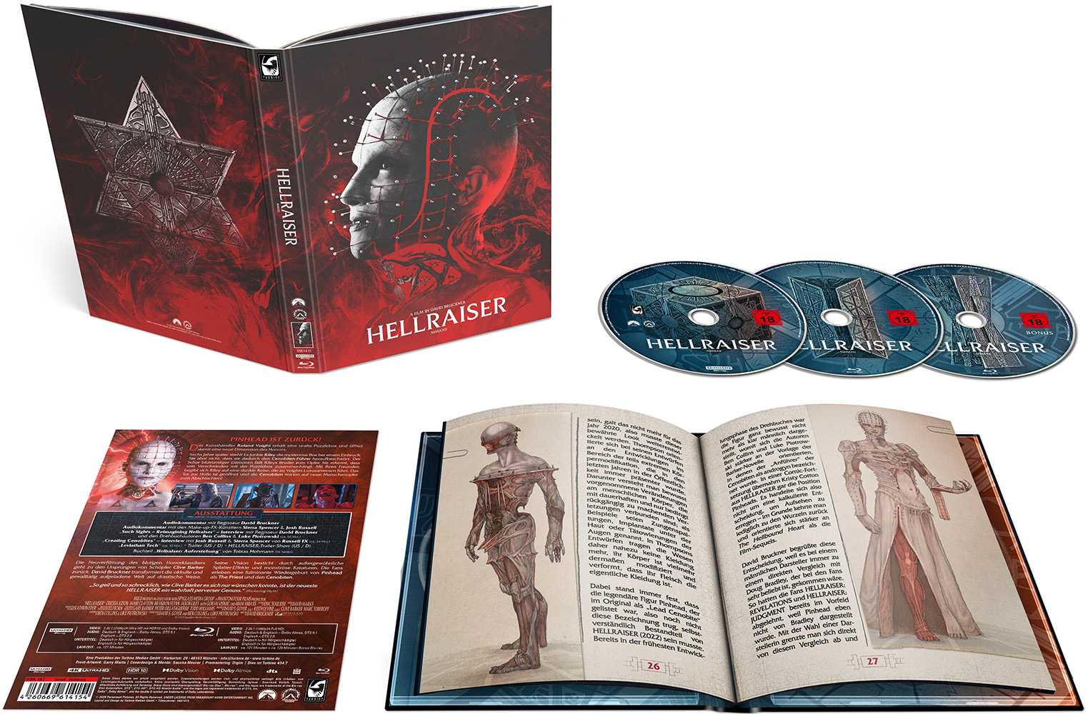 HELLRAISER - DAS SCHLOSS ZUR HÖLLE (4K UHD+2Blu-Rays) - Cover G - Mediabook - Limited 666 Edition