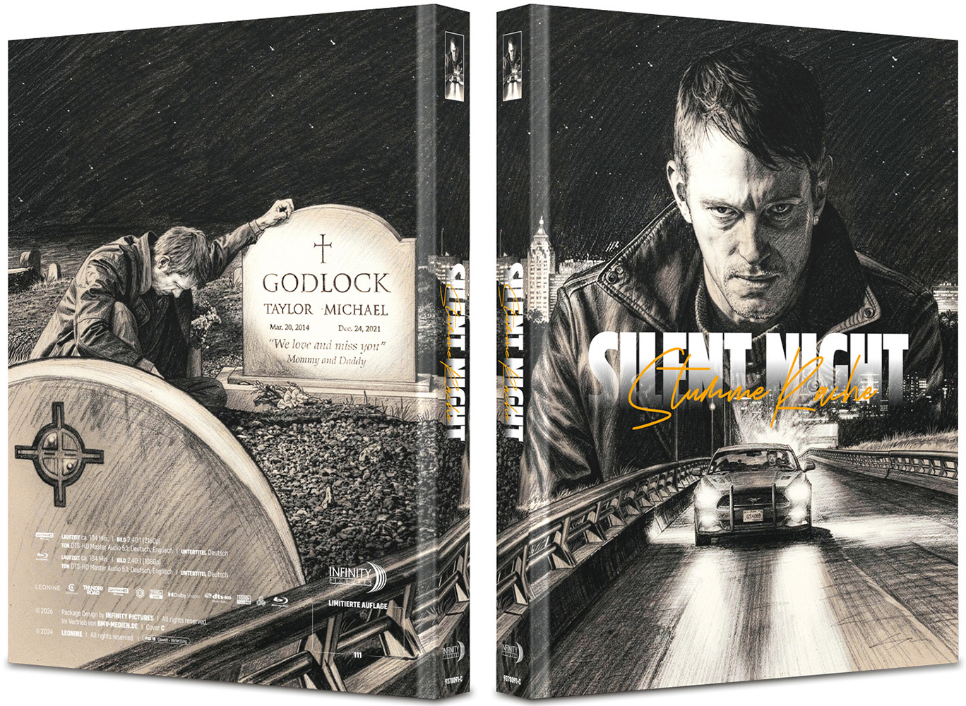 SILENT NIGHT - STUMME RACHE (4K UHD+Blu-Ray) - Cover C - Mediabook - Limited 111 Edition