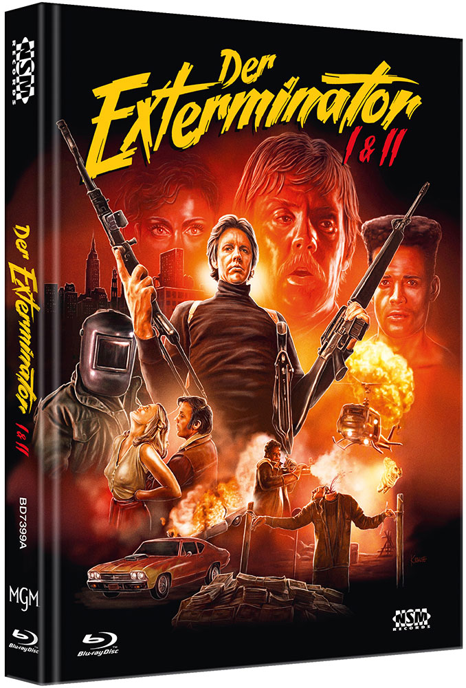 EXTERMINATOR 1 & 2 (Blu-Ray) (2Discs) - Cover A - Mediabook - Limited 222 Edition - Uncut