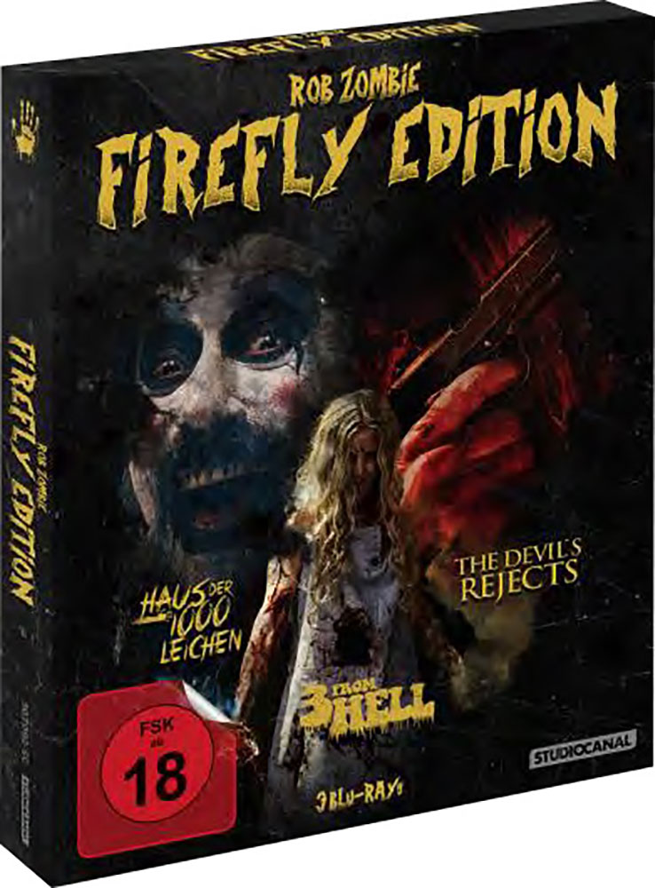 ROB ZOMBIE FIREFLY EDITION (Blu-Ray) (3Discs) (Haus der 1000 Leichen, Devils Rejects & 3 from Hell)