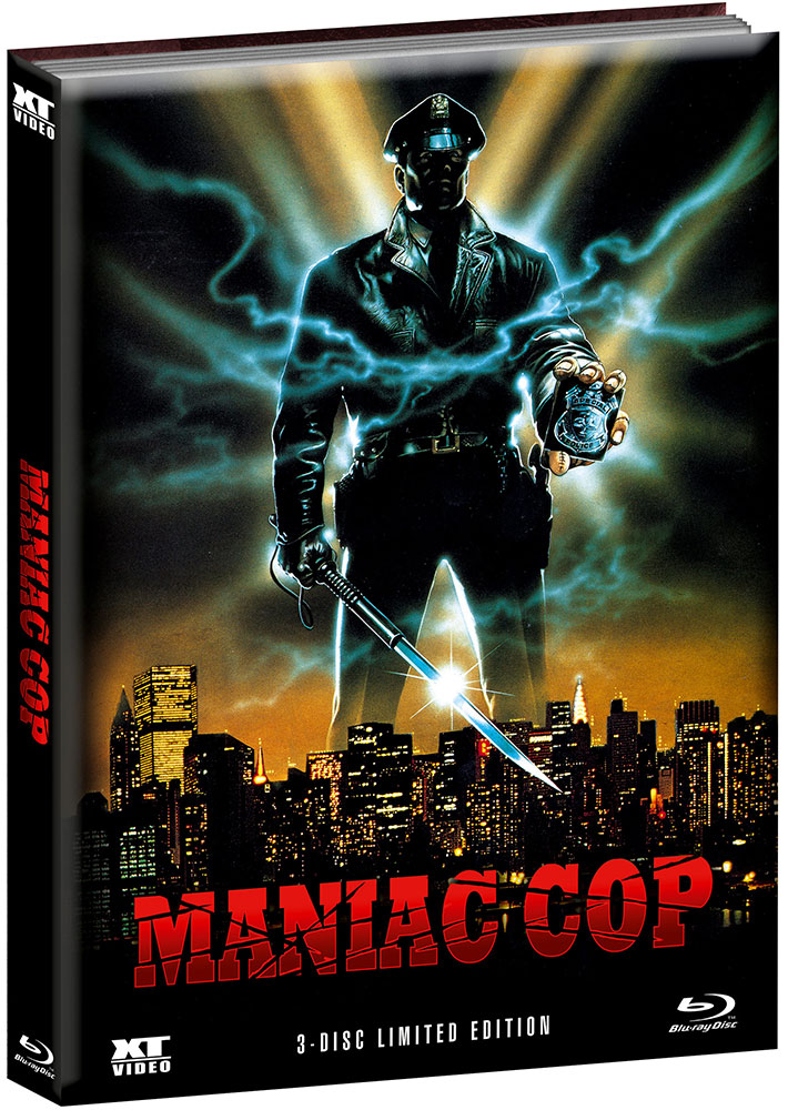 MANIAC COP 1 (Blu-Ray+2DVD) - Mediabook (Wattiert) - Limited 666 Edition