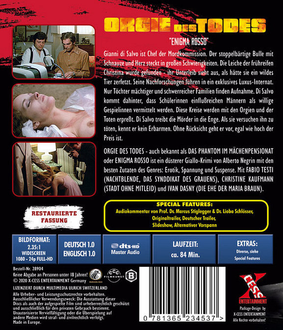 ORGIE DES TODES (ENIGMA ROSSO) (Blu-Ray)