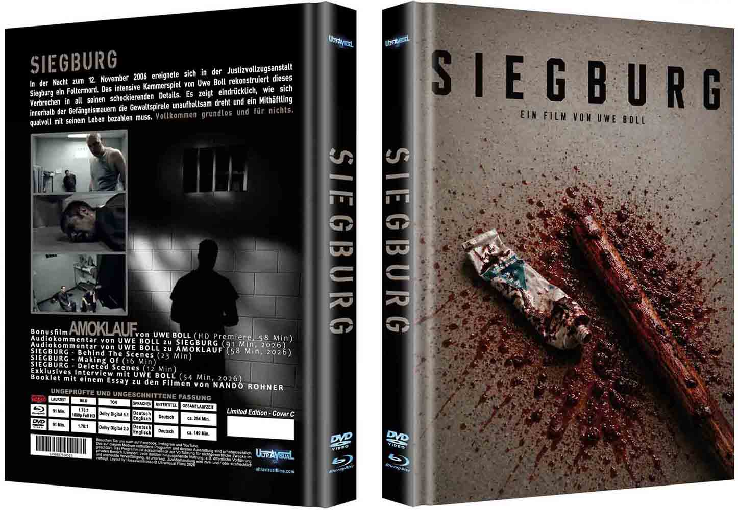 SIEGBURG (Blu-Ray+DVD) - Cover C - Mediabook - Limited 222 Edition + Bonusfilm "Amoklauf" - Uncut