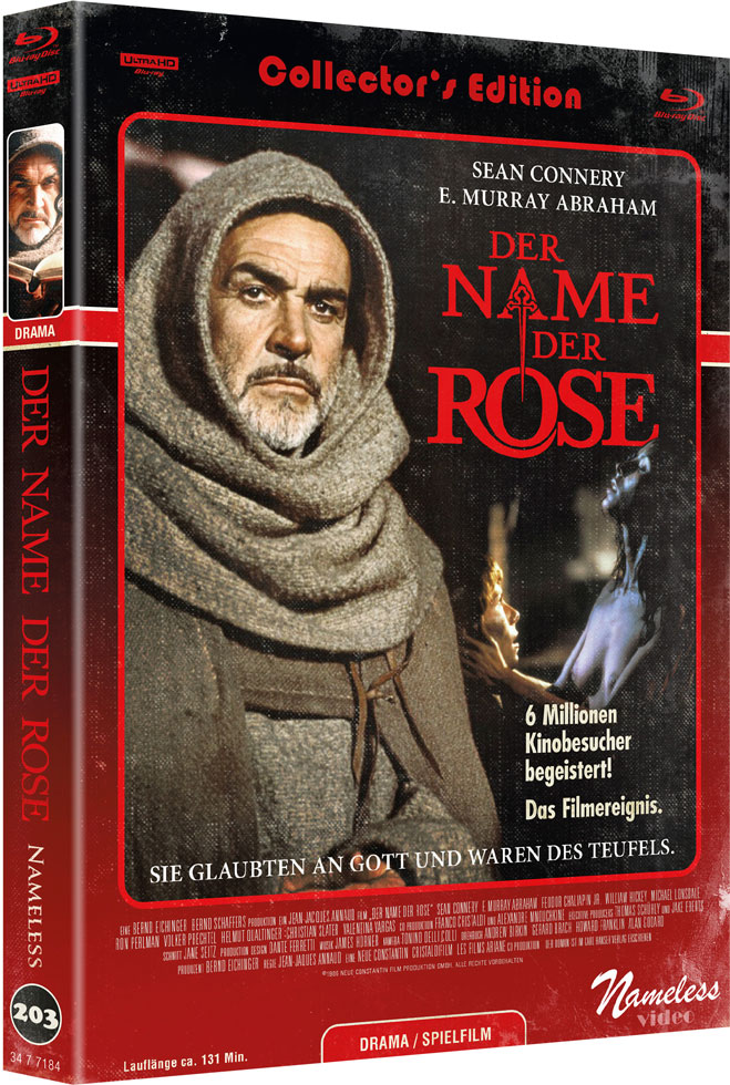 NAME DER ROSE, DER (4K UHD+Blu-Ray) - Cover C - Mediabook - Limited 333 Edition
