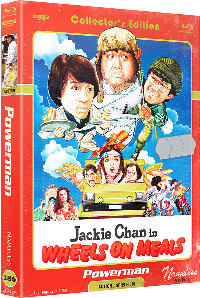 POWERMAN 1 - WHEELS ON MEALS (4K UHD+Blu-Ray) - Cover C - Mediabook - Limited 500 Edition