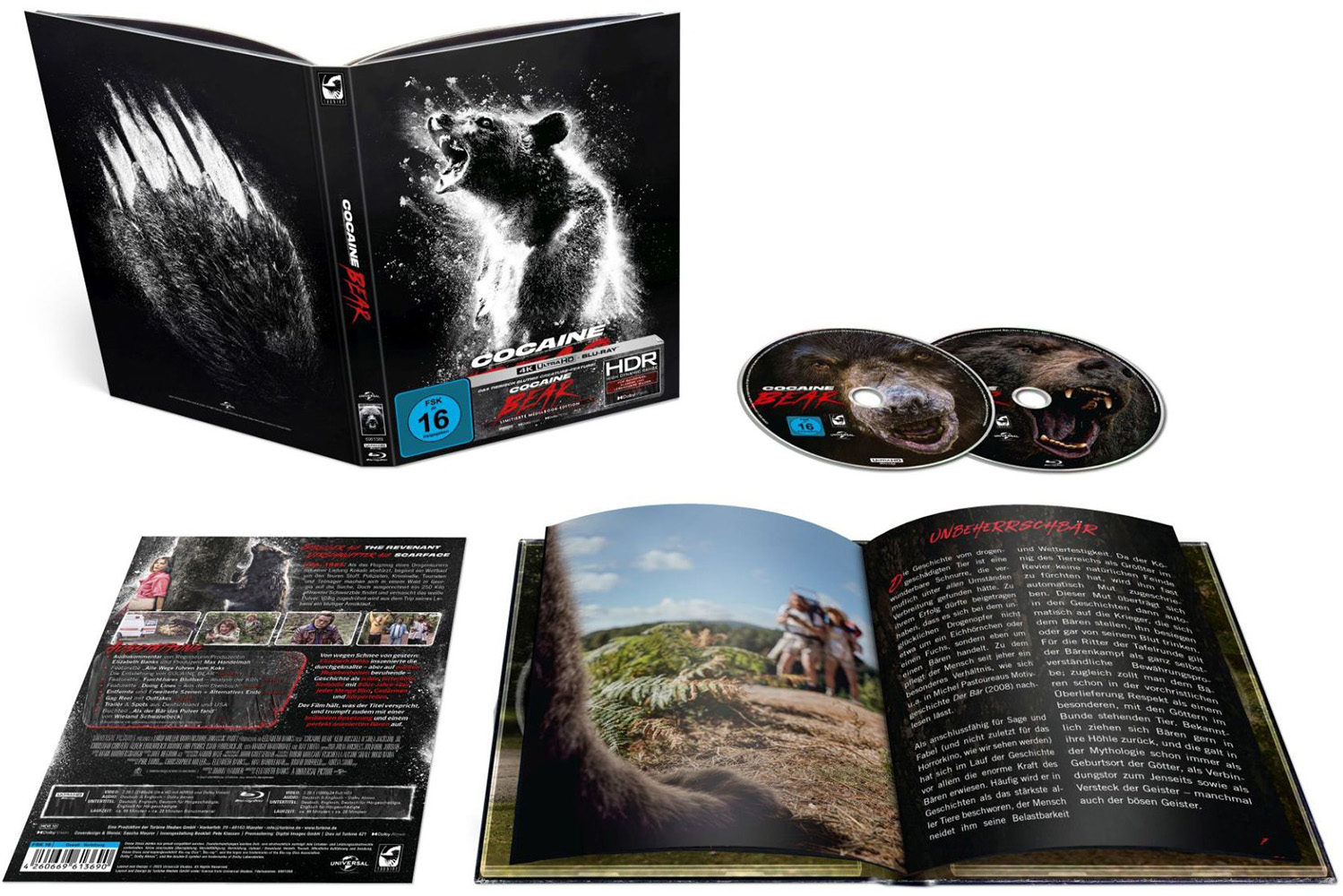 COCAINE BEAR (4K UHD+Blu-Ray) - Cover A - Mediabook - Limited 666 Edition