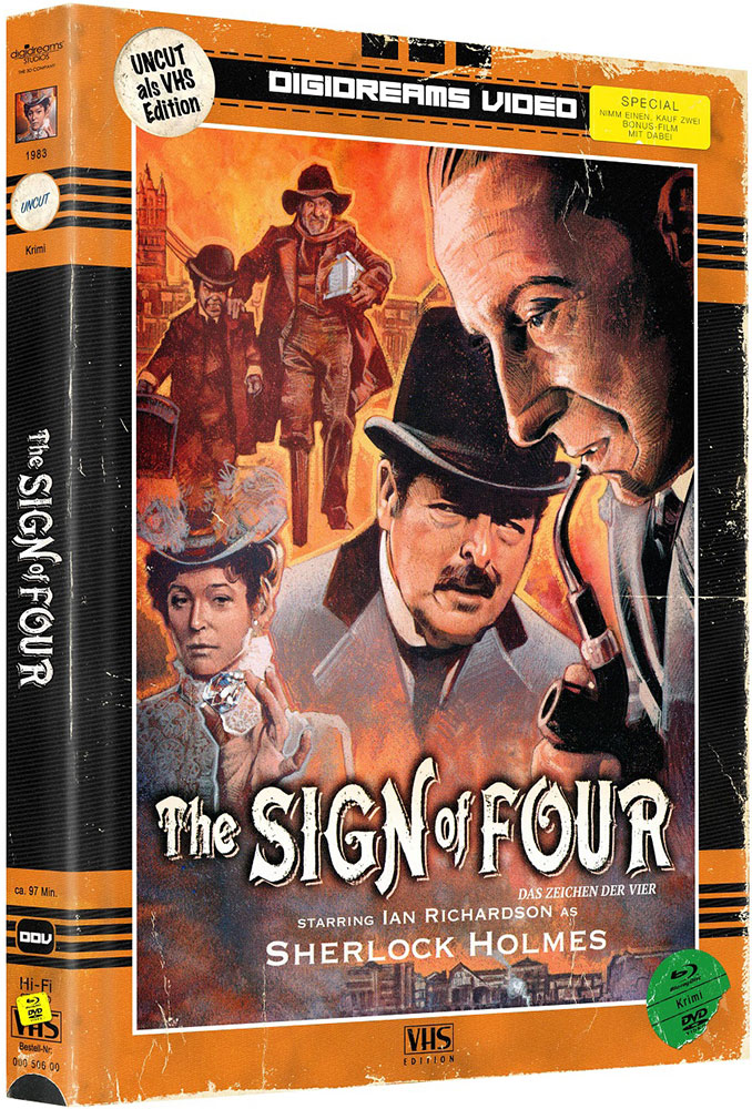 ZEICHEN DER VIER, DAS (Blu-Ray+DVD) - Mediabook VHS Edition - Limited 250 Edition