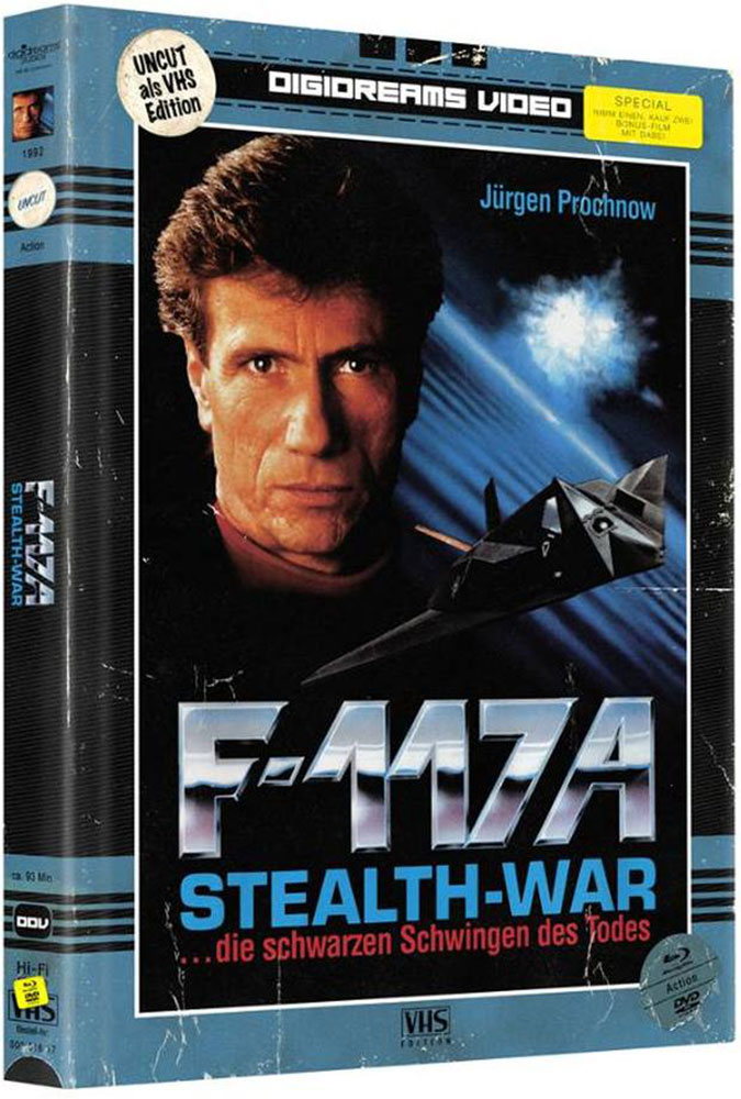 F-117 A - STEALTH WAR (2Blu-Ray+2DVD) - Mediabook im VHS Design - Limited 250 Edition + Bonusfilm
