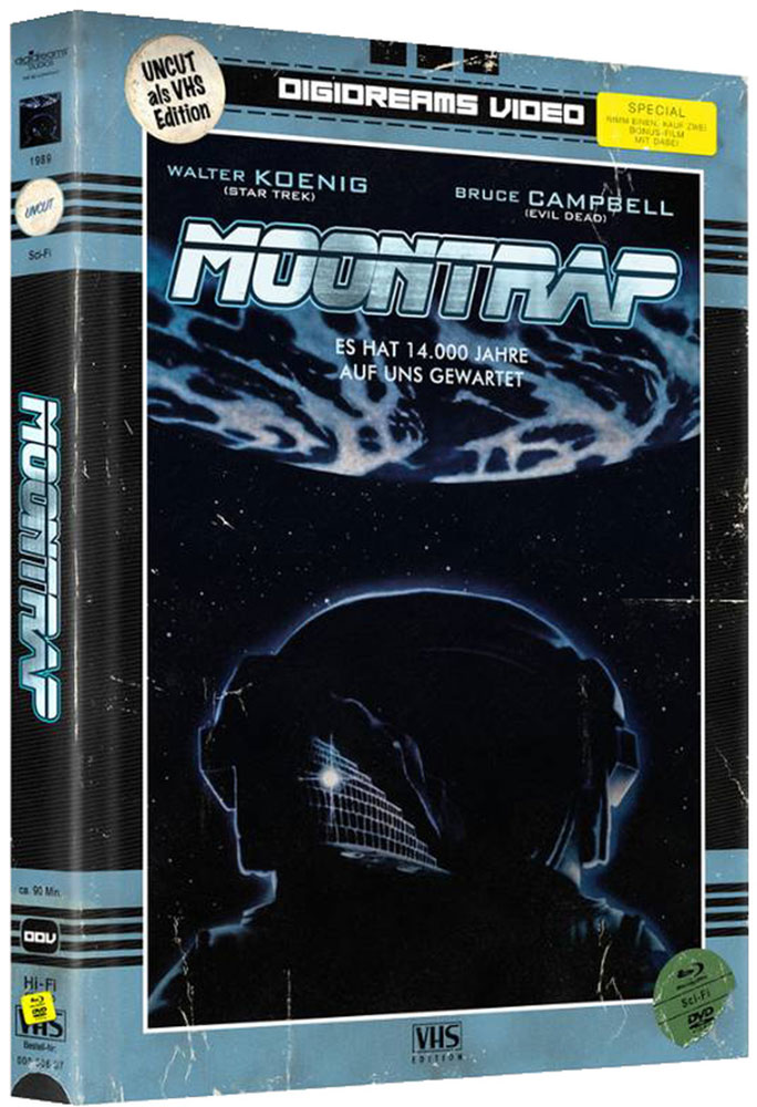 MOONTRAP (2Blu-Ray+2DVD) (4Discs) - Mediabook im VHS Design - Limited 250 Edition + Bonusfilm