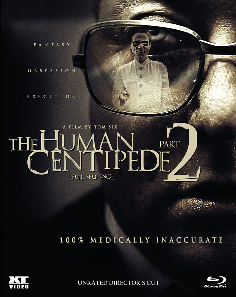 HUMAN CENTIPEDE 2 (Blu-Ray) - s/w Version - Schuber inkl. Wendecover mit 2. Motiv - Uncut