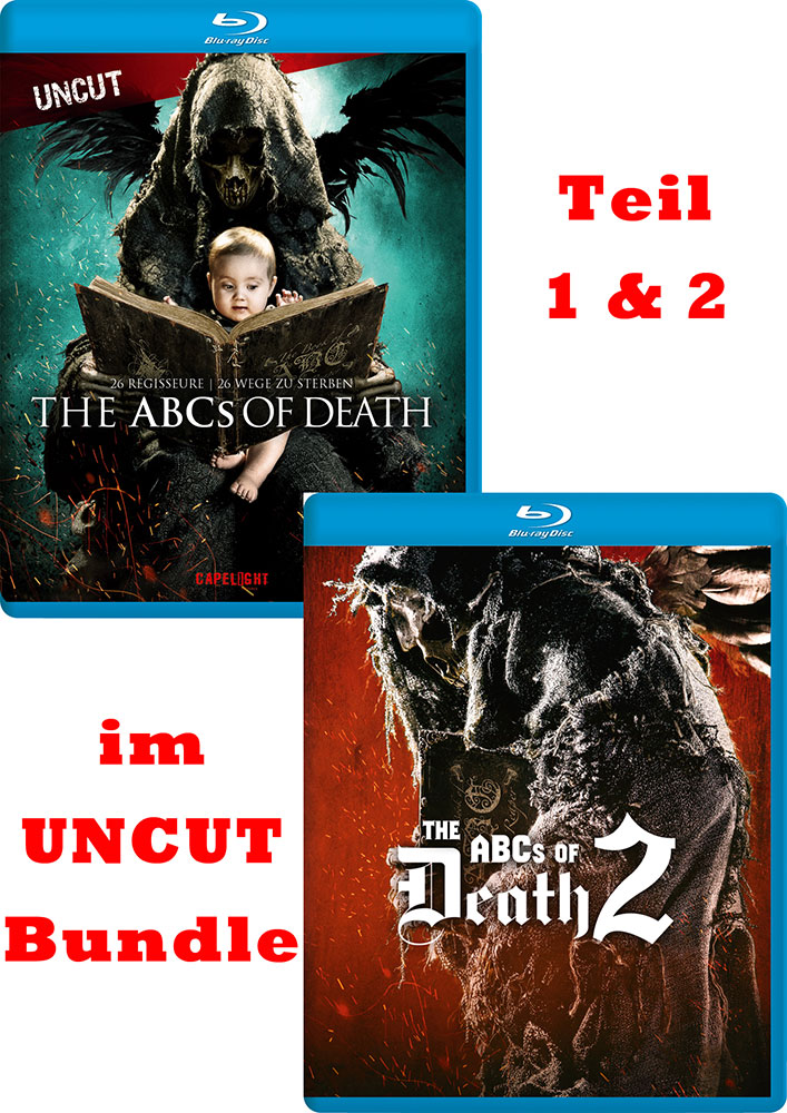 ABCs OF DEATH 1 & 2, THE (Blu-Ray) - 2 Keep Case Bundle - Uncut