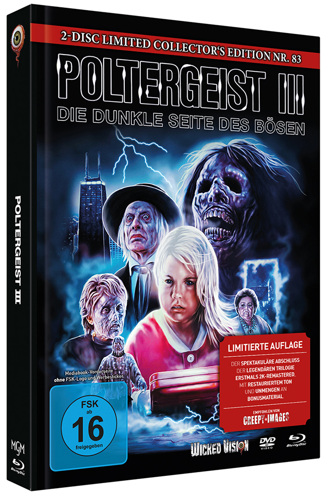 POLTERGEIST 3 - DIE DUNKLE SEITE DES BÖSEN (Blu-Ray+DVD) - Cover E - Mediabook - Limited Edition