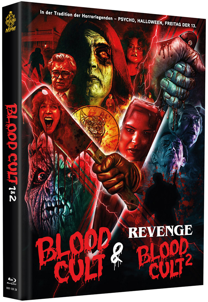 BLOOD CULT 1&2 Double Feature (Blu-Ray) (2Discs) - Cover B - Mediabook (Wattiert) - Limited 166 Edition