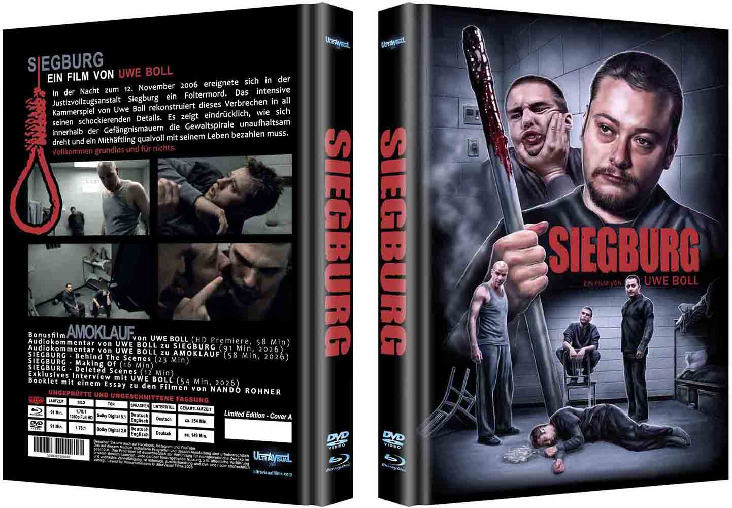 SIEGBURG (Blu-Ray+DVD) - Cover A - Mediabook - Limited 333 Edition + Bonusfilm "Amoklauf" - Uncut